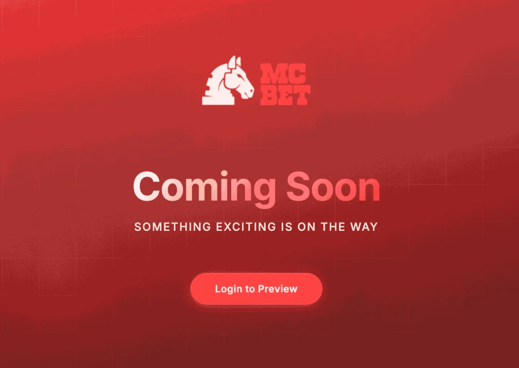 McBet Australia currently displays a "Coming Soon" message. There is no launch date announced.