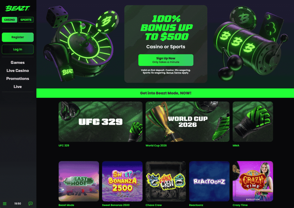 Beazt is a new online sportsbook and casino in Canada from the Wildz Group, the same that operate Wildz, Wheelz, Spinz, and Caxino. They've got a solid welcome bonus, local payments like Interac e-transfer, and is overall a solid betting site.