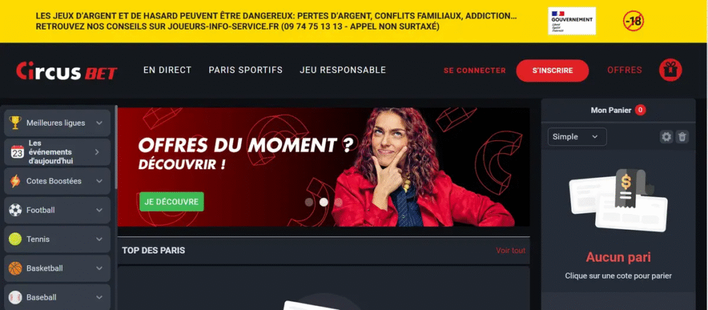 Circusbet homepage screenshot