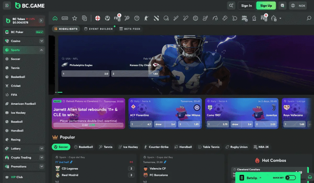 BC.Game Pakistan homepage screenshot