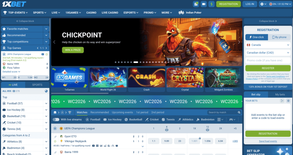 1xBet is one of the most recognized betting sites and online casinos in the world. The bookmaker supports languages and local payments across every continent, and performs particularly well among Asian bookmakers and betting sites in Africa. Not only can you bet on sports and play casino games, but you can also bet on horses, play bingo, TOTO, and much more.