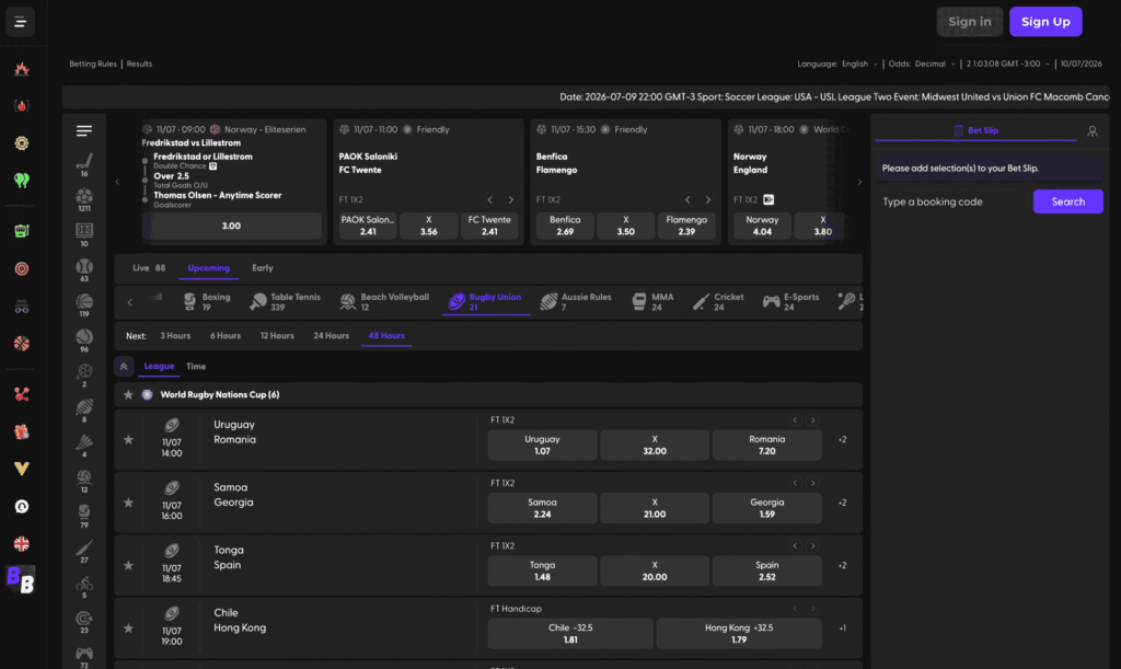 BrawlBits crypto betting sites offers a full sportsbook and prediction market product. Use their bet builder feature to create same game parlays, or bet on political and pop culture events in the prediction market section.